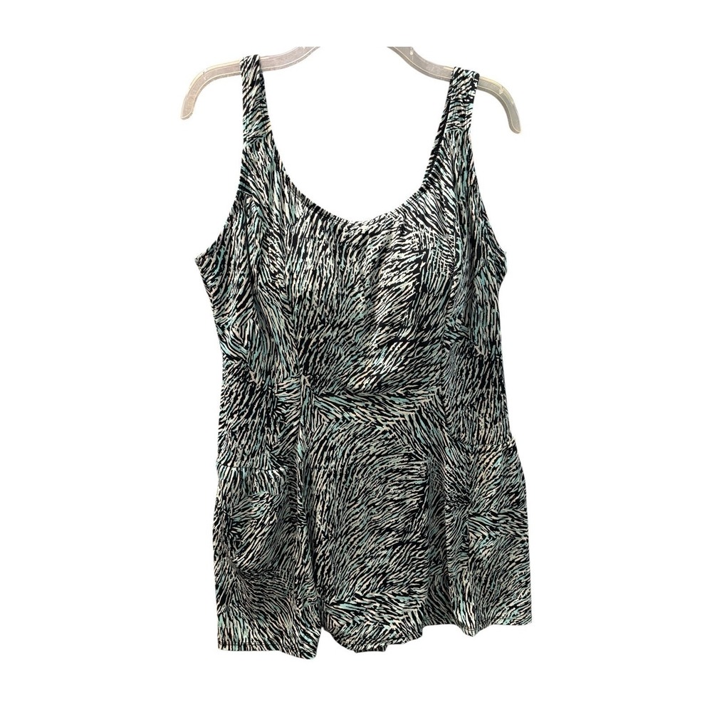Swimsuits For All Beach Belle Swimdress Womens 24 Animal Print One Piece Plus
